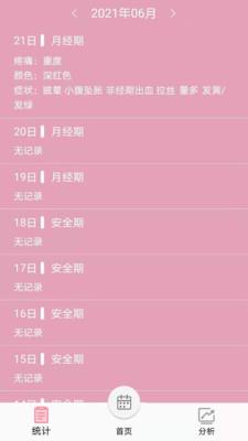 女生例假记录截图