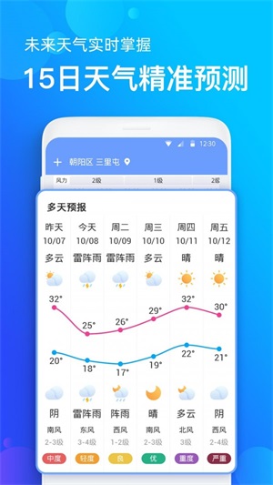 手机天气预报截图