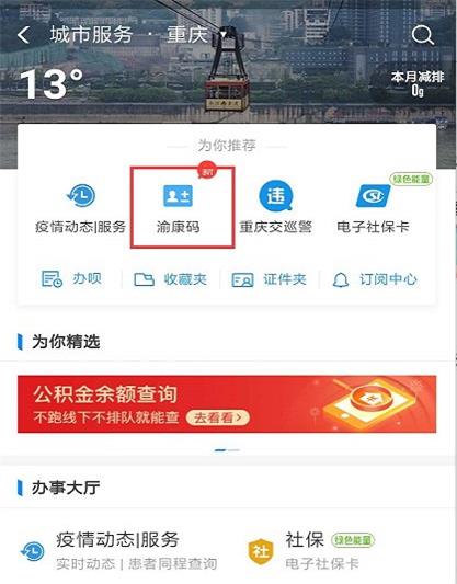 渝康码截图