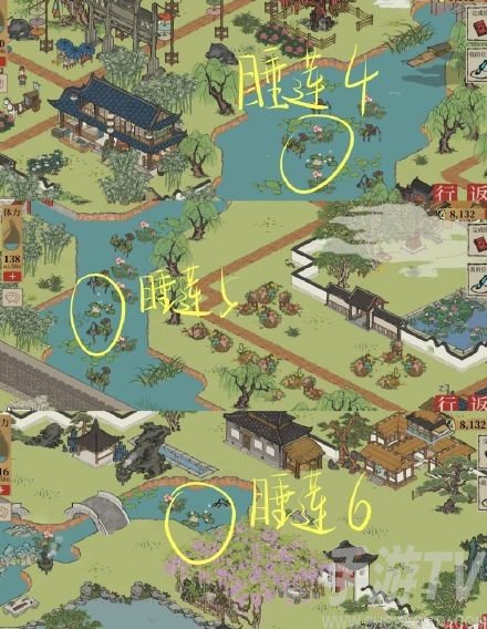 江南百景图长恨歌18朵睡莲在哪 长恨歌18朵睡莲位置一览