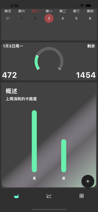 卡路裏計數日記