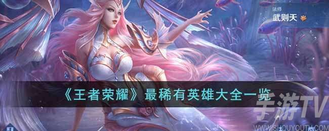 王者荣耀稀有英雄一览