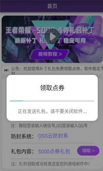 补丁礼包5000点券截图