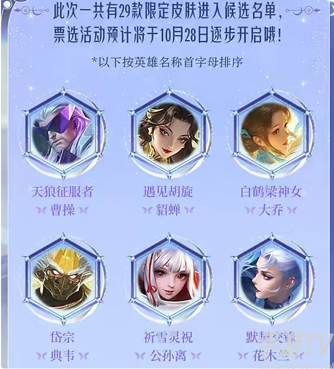王者荣耀七周年哪些皮肤可以进行返场投票 王者荣耀七周年返场投票皮肤一览
