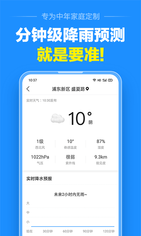 准点天气预报截图