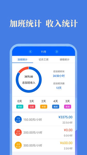 每日记加班app截图