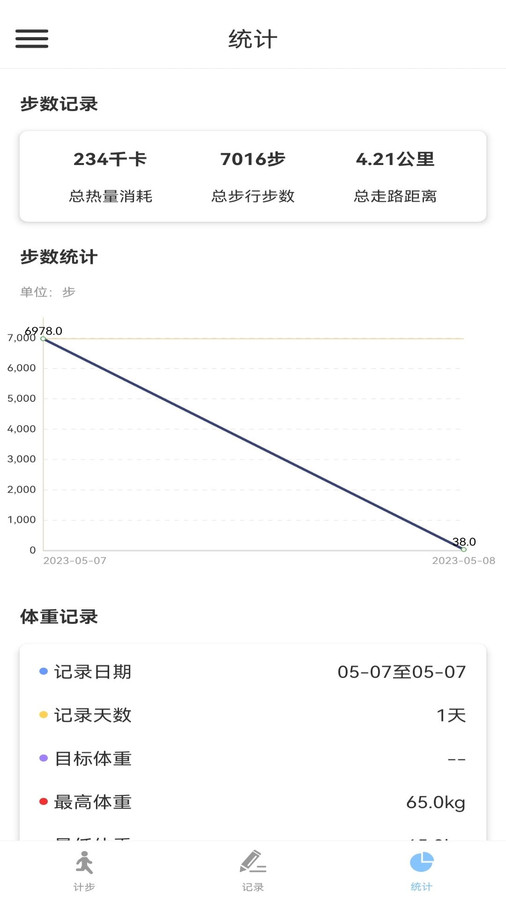 江欣南计步截图