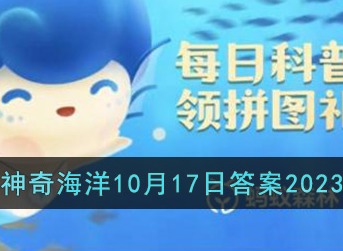 支付宝蚂蚁海洋10.17答案是什么 支付宝蚂蚁海洋10.17答案分享