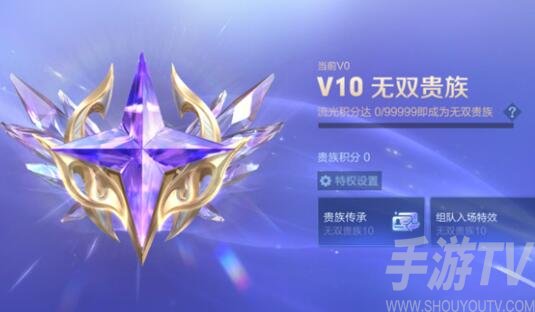 王者榮耀v10無雙貴族多少錢 v10無雙貴族價格分享