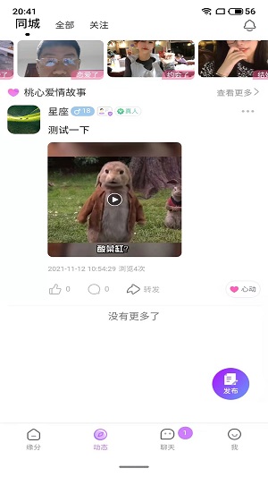 桃心交友聊天截图