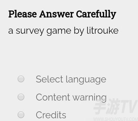 Please Answer Carefully问卷游戏怎么调中文版 请认真回答游戏中文设置方法