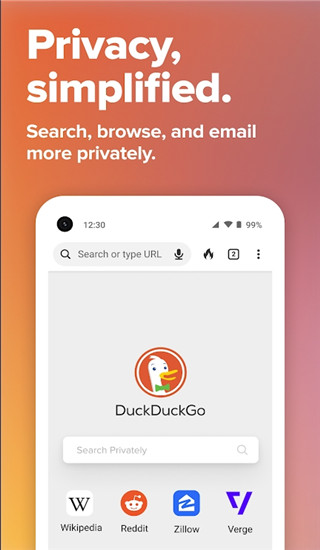 duckduckgo搜索引擎截图