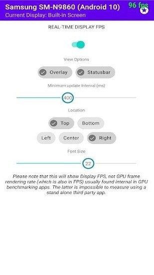 display fps