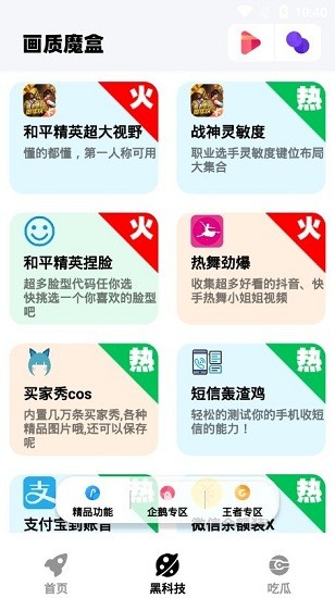 画质魔盒和平精英截图
