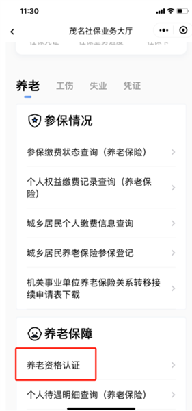 粤省事社保养老资格认证