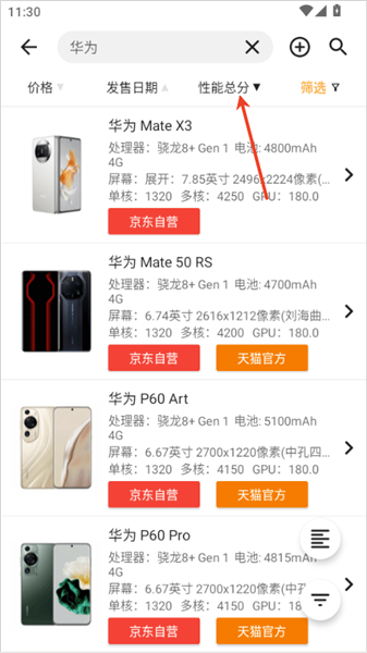 手机性能排行官方版