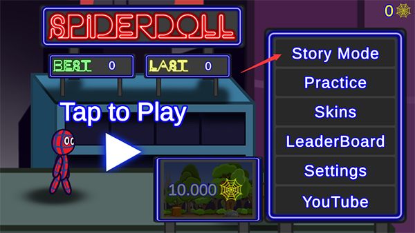 蜘蛛小子摇摆射击